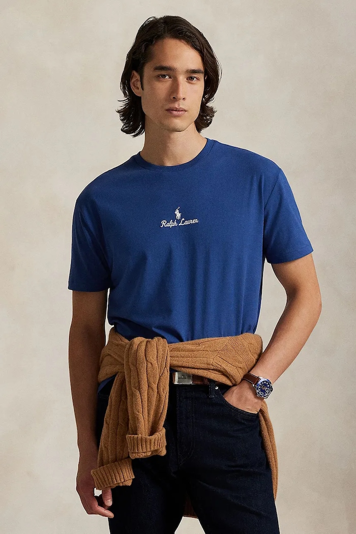 Bavlněné tričko Polo Ralph Lauren relaxed námořnická modř 710981370