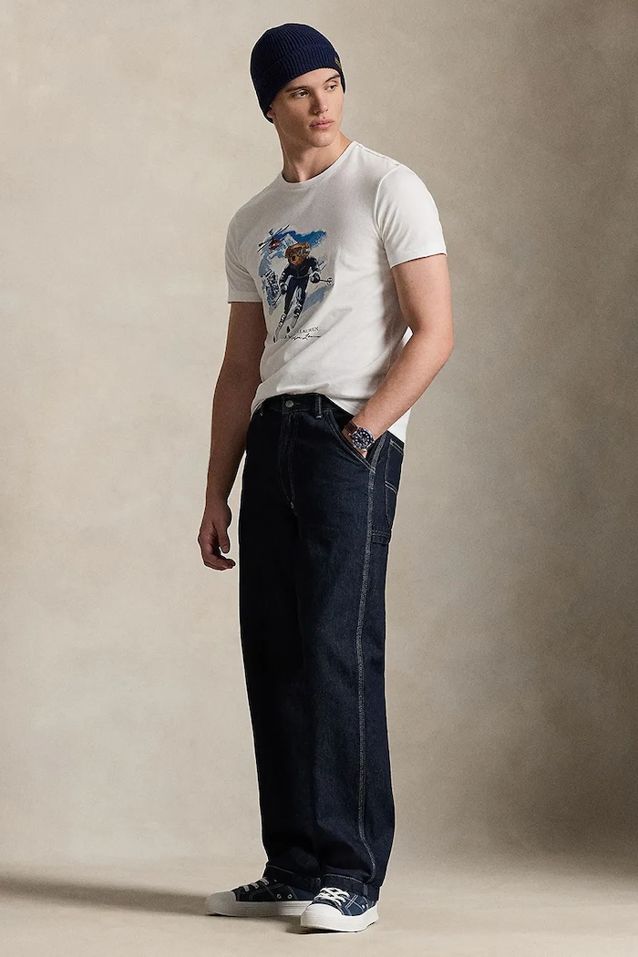 Odzież Polo Ralph Lauren t-shirt bawełniany 710P07343 biały