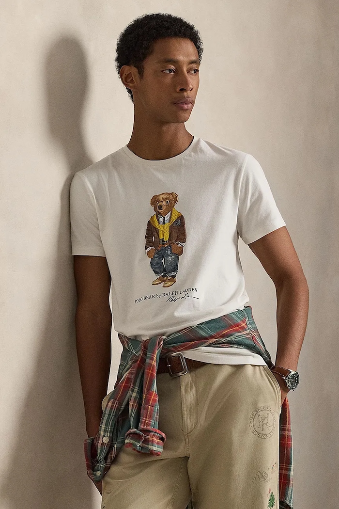 Bavlnené tričko Polo Ralph Lauren slim béžová 710P07346