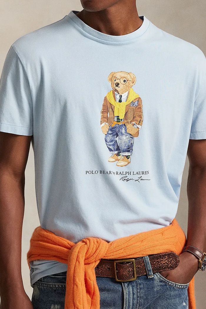 Βαμβακερό μπλουζάκι Polo Ralph Lauren μπλε 710P07347