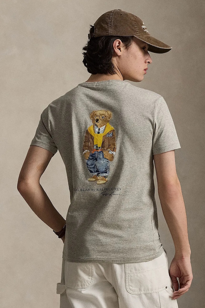 Polo Ralph Lauren t-shirt bawełniany 710P07348 szary SS26