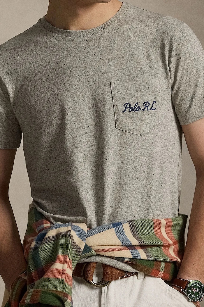Polo Ralph Lauren t-shirt bawełniany szary 710P07348