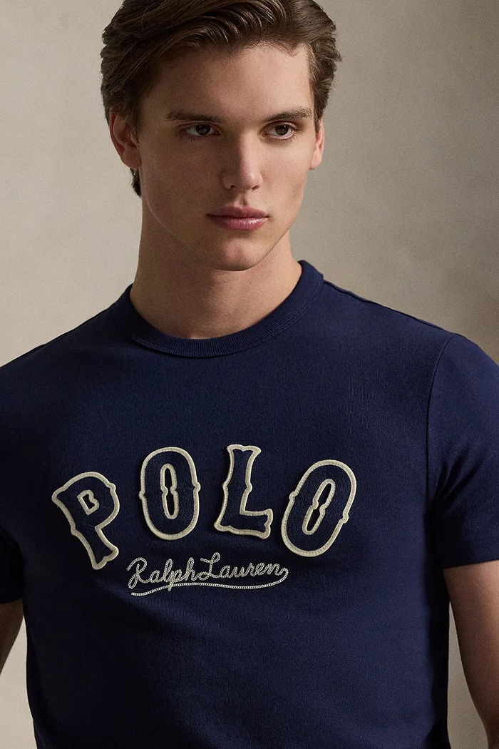 Бавовняна футболка Polo Ralph Lauren темно-синій 710P07349