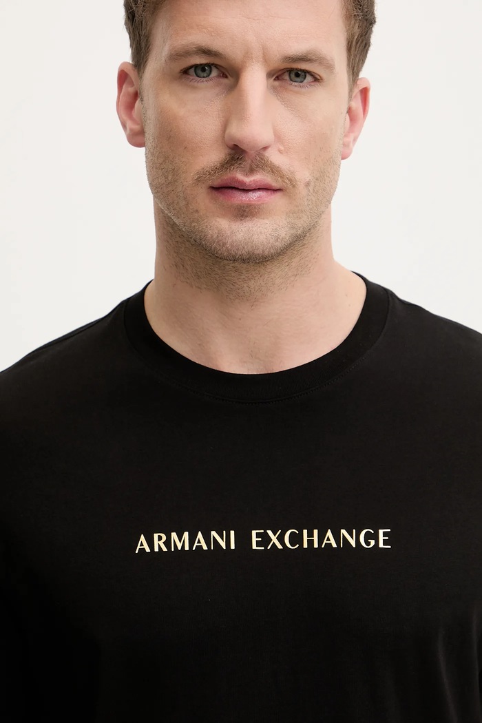 Бавовняна футболка Armani Exchange чорний XM002827.AF12308