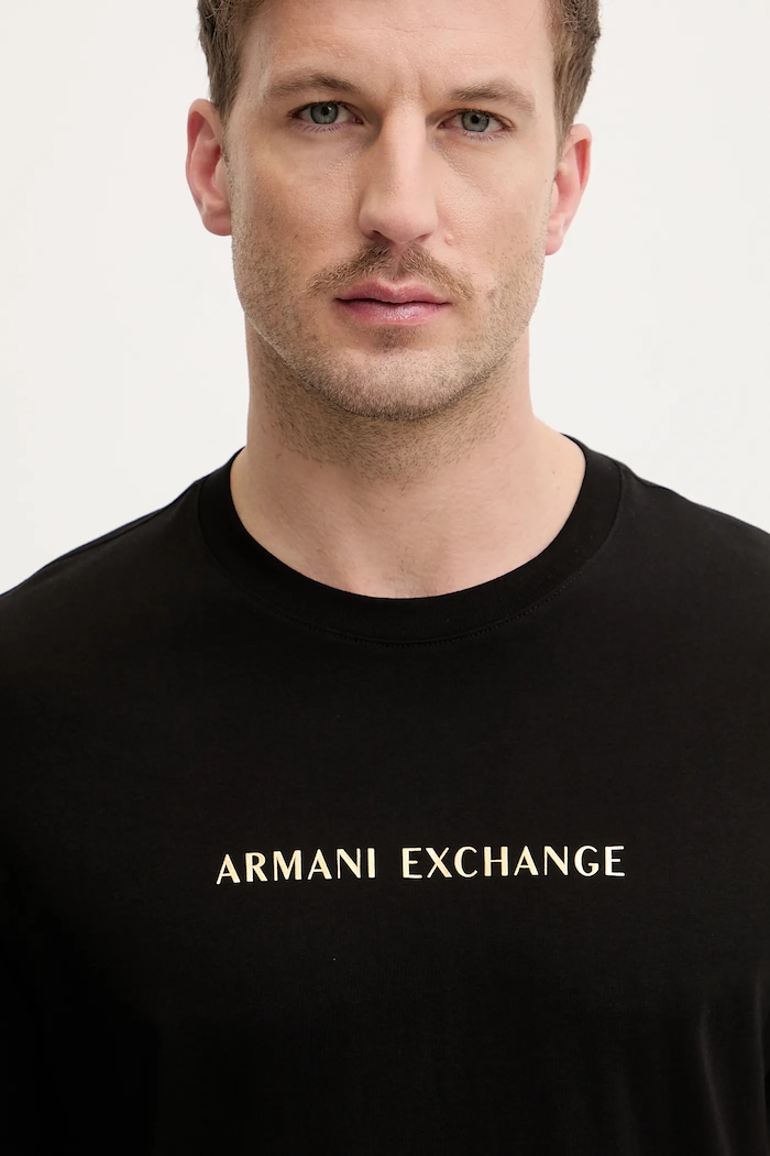 Бавовняна футболка Armani Exchange чорний XM002827.AF12308