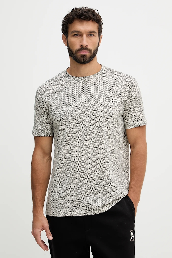 Bavlněné tričko Armani Exchange regular béžová XM001798.AF10356