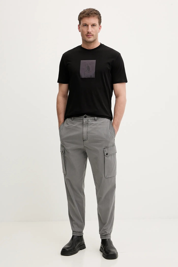 Pamučna majica Armani Exchange XM002213.AF10356 crna SS26
