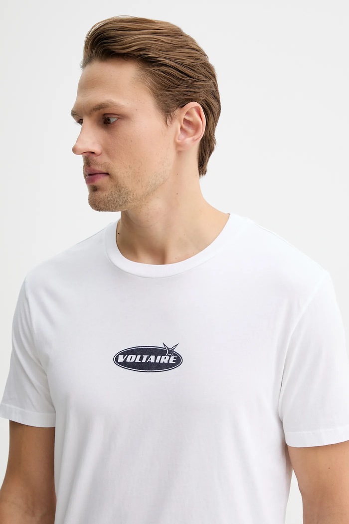 Βαμβακερό μπλουζάκι ZADIG&VOLTAIRE λευκό JMTS01743