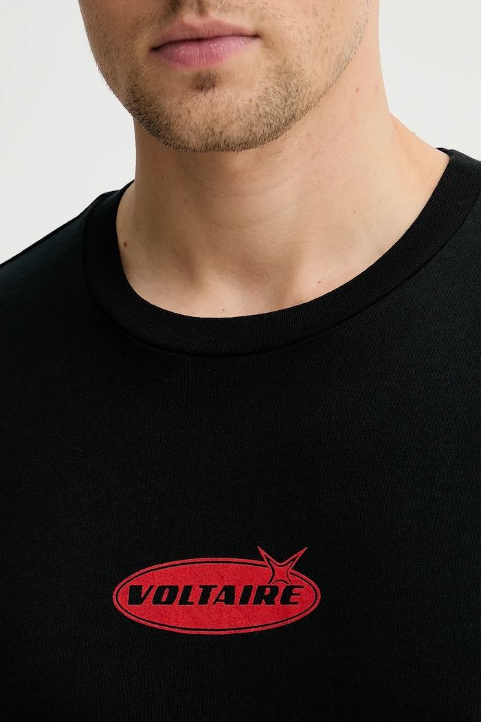 Βαμβακερό μπλουζάκι ZADIG&VOLTAIRE JMTS01743 μαύρο