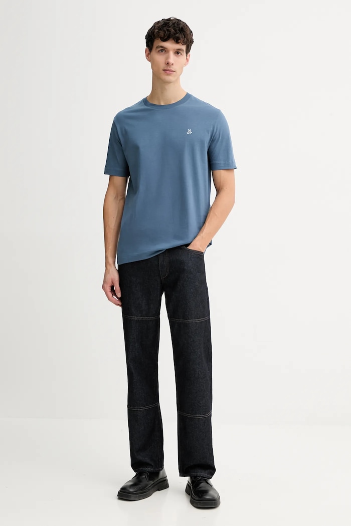 Marc O'Polo tricou din bumbac 620201251054 albastru SS26