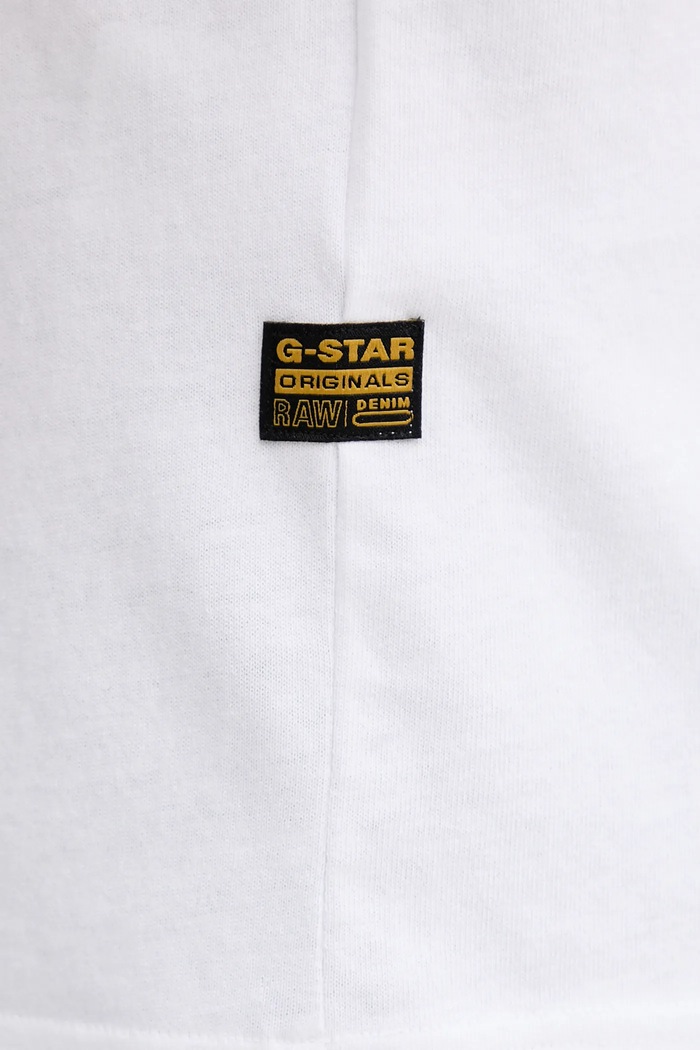 Βαμβακερό μπλουζάκι G-Star D26868.C336 λευκό