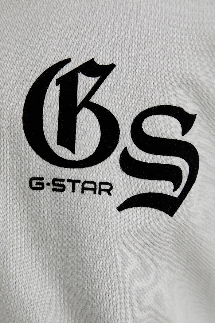 Bavlněné tričko G-Star Flock back gr loose D26868.C336 šedá