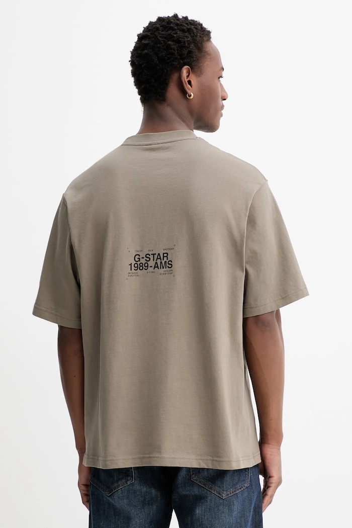 Odzież G-Star t-shirt bawełniany Badge boxy D26855.C336 zielony