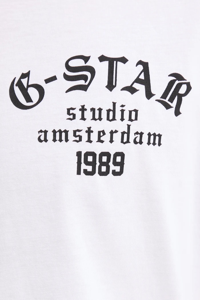 Памучна тениска G-Star Studio ams D26862.336 бял