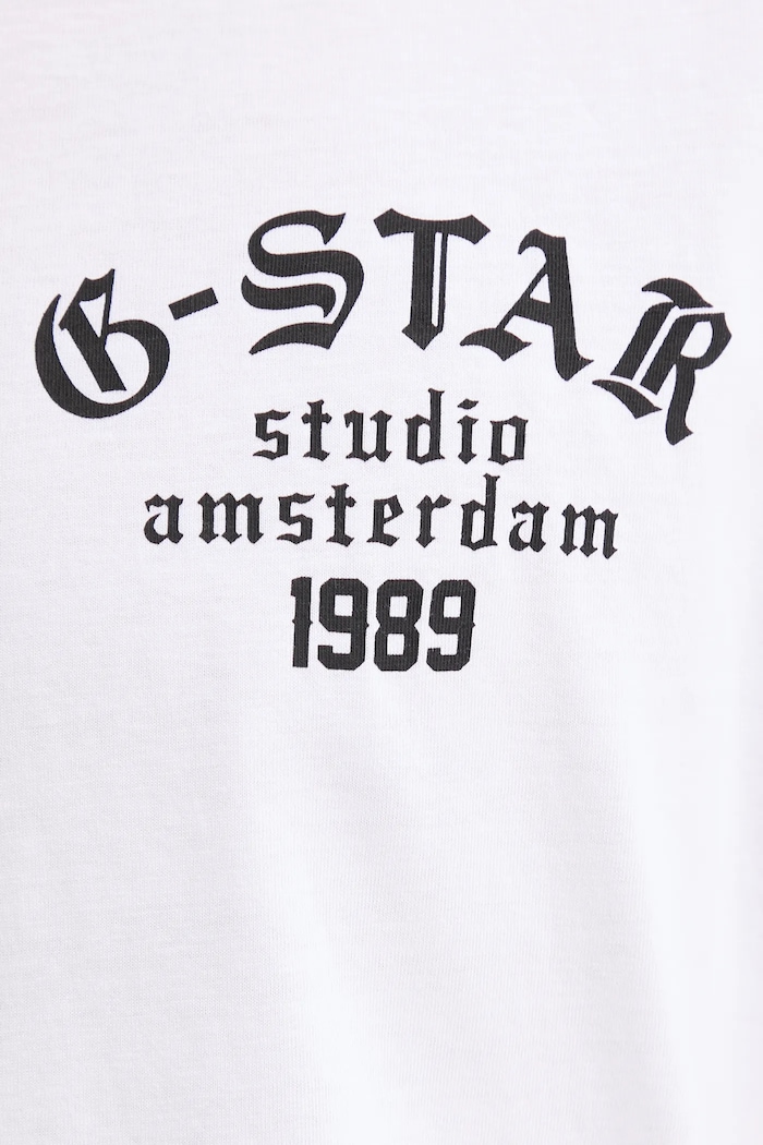 Памучна тениска G-Star Studio ams D26862.336 бял
