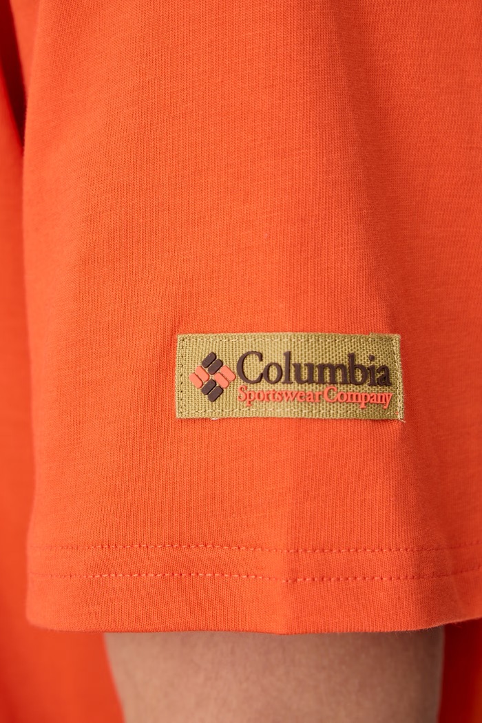 T-shirt męski bawełniany CSC Columbia pomarańczowy 2155041