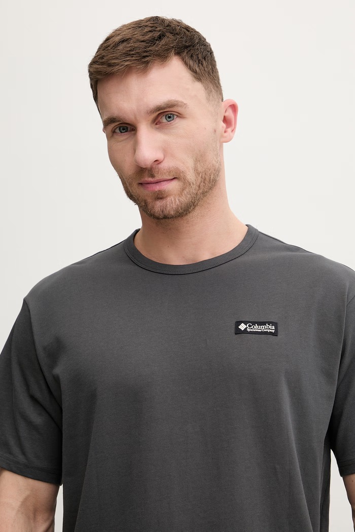Βαμβακερό μπλουζάκι Columbia CSC γκρί 2155061