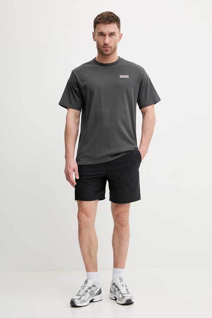 Памучна тениска Columbia CSC 2155061 сив SS26