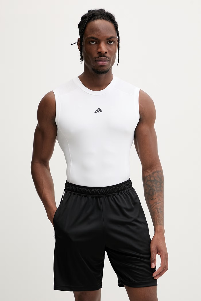 adidas Performance pánsky tréningový top Techfit biela JE6695