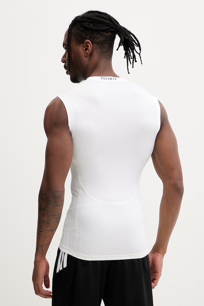 Oblečenie adidas Performance pánsky tréningový top Techfit JE6695 biela