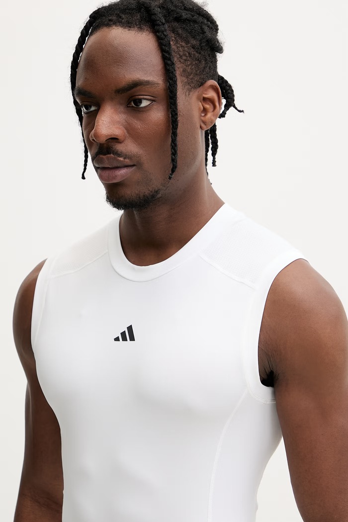 adidas Performance pánsky tréningový top Techfit biela JE6695