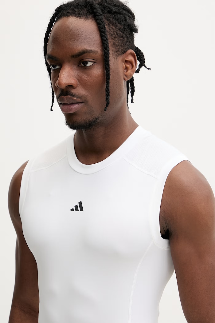 adidas Performance pánsky tréningový top Techfit biela JE6695
