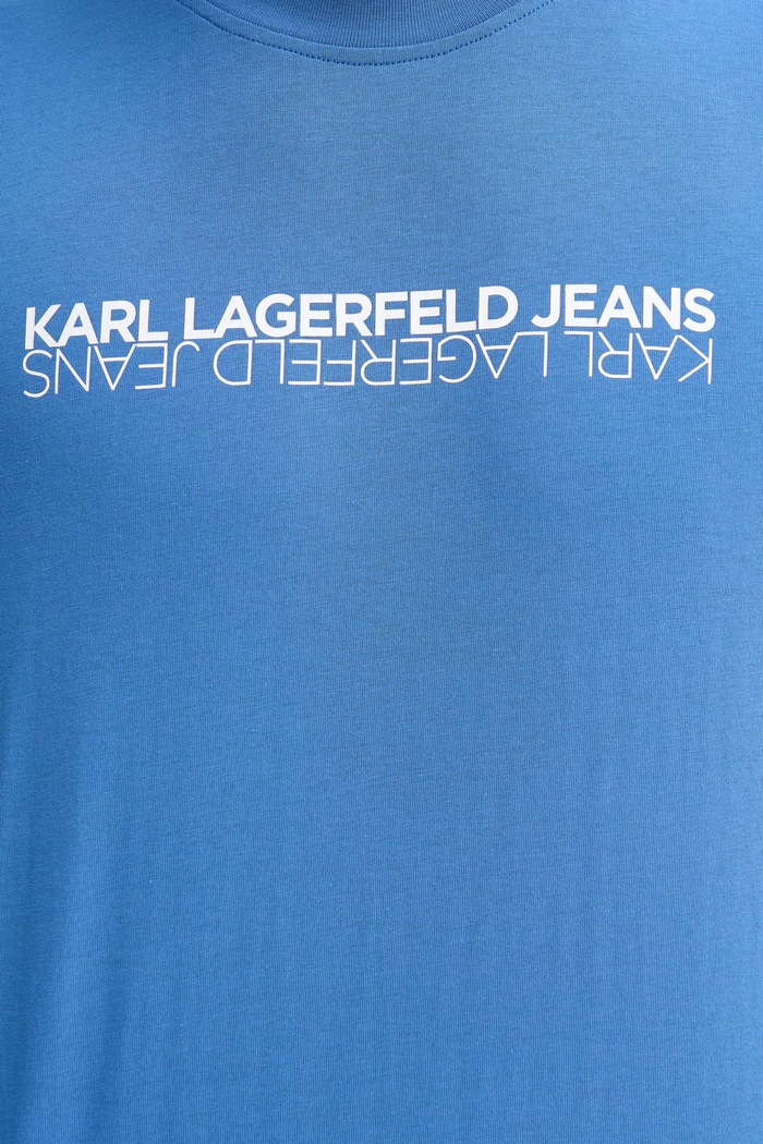 Памучна тениска Karl Lagerfeld Jeans B1M17063 син