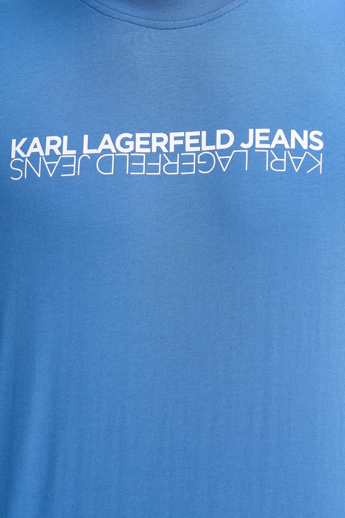 Памучна тениска Karl Lagerfeld Jeans B1M17063 син