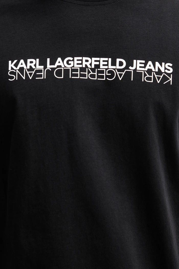Памучна тениска Karl Lagerfeld Jeans B1M17063 черен
