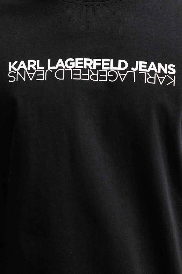 Памучна тениска Karl Lagerfeld Jeans B1M17063 черен