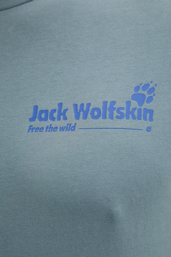 Jack Wolfskin тениска мъжка памучна Confident A65919 тюркоазен