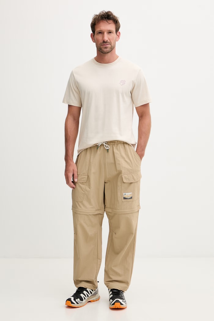 Jack Wolfskin tričko pánske bavlnené Celebrate The Paw A65915 béžová SS26