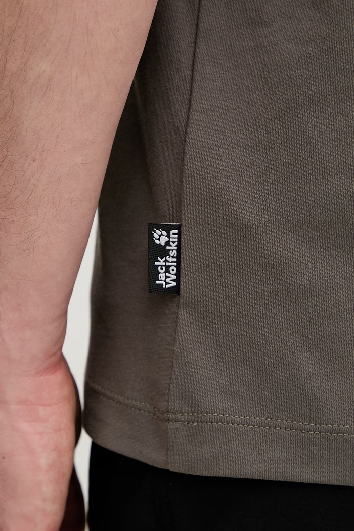 Jack Wolfskin tričko pánske bavlnené Celebrate The Paw A65915 sivá