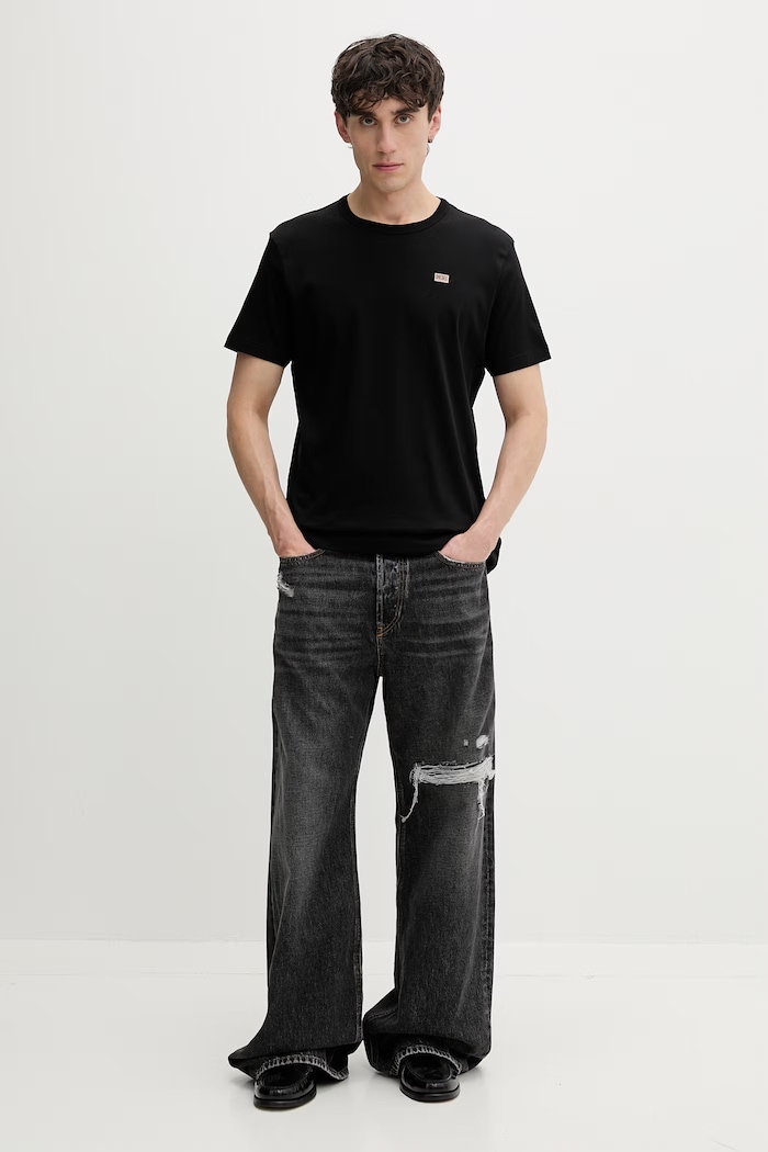 Diesel tricou pentru bărbați, din bumbac T-MIEGOR-K77 A14819.0PJBG negru SS26