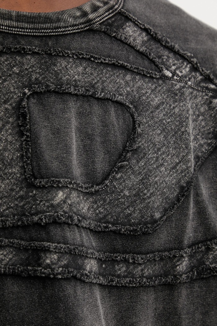 Diesel T-shirt férfi pamut T-BOXT-DEN A19545.0HGBX szürke