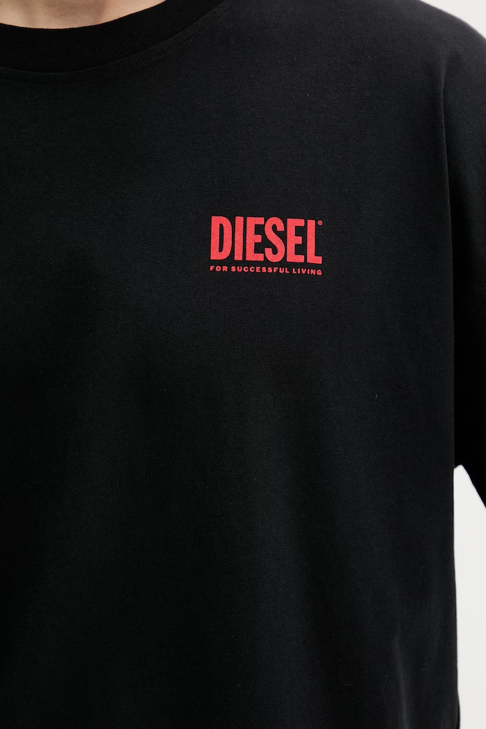 Bavlnené tričko Diesel T-BOXT-BISK A20036.0EPCA čierna