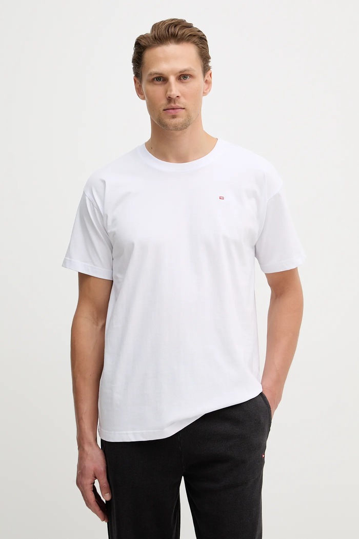 Diesel t-shirt T-NORM-MICRODIV elasztánnal fehér A20198.0NIAX