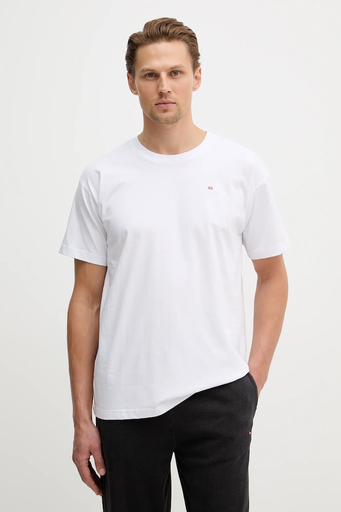 Diesel t-shirt T-NORM-MICRODIV elasztánnal fehér A20198.0NIAX