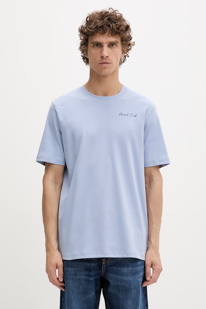 Diesel férfi pamut t-shirt T-ADJUST-V11 kék A22495.0AIJU