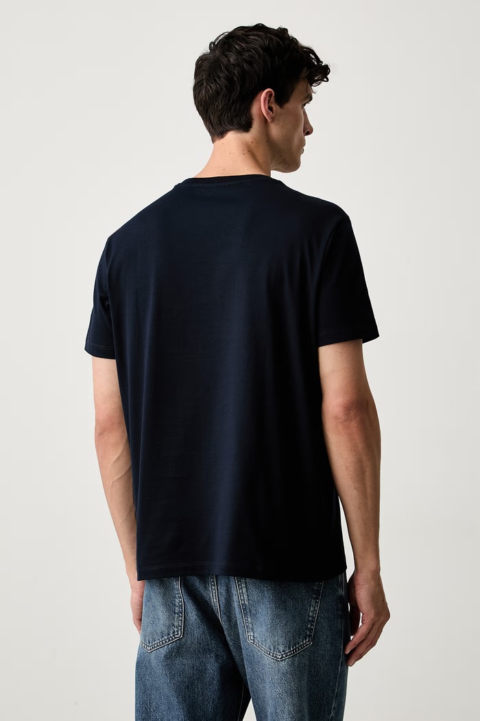 Odzież Paul&Shark T-shirt męski bawełniany 99311008 granatowy