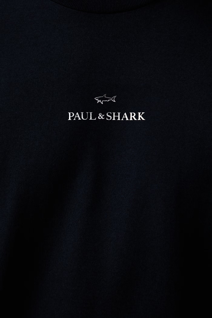 Paul&Shark T-shirt męski bawełniany 99311008 granatowy