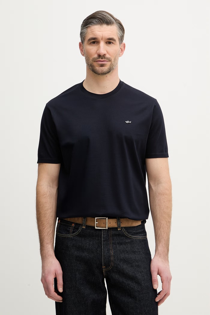 Paul&Shark tricou din bumbac uni bleumarin 26411016