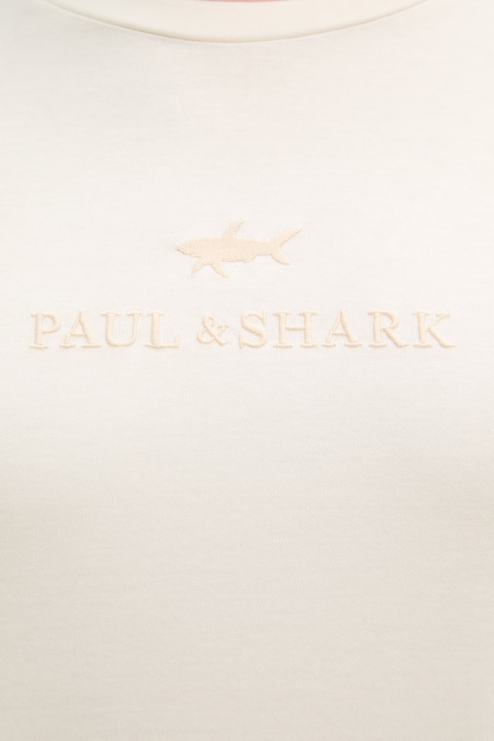 Bavlnené tričko Paul&Shark 26411026 béžová