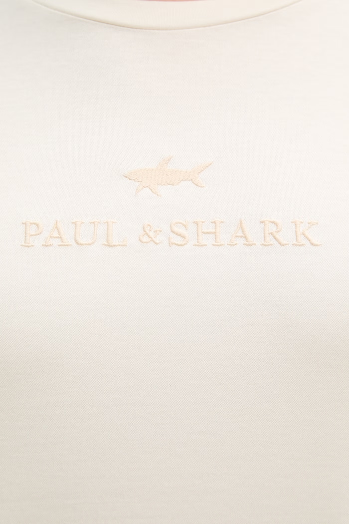 Bavlnené tričko Paul&Shark 26411026 béžová