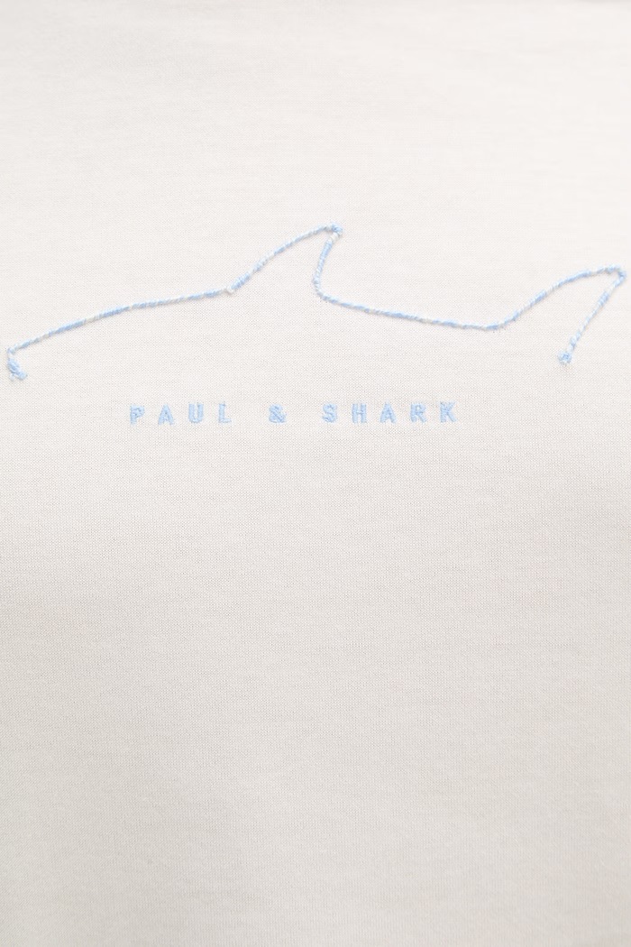 Bavlnené tričko Paul&Shark 26411033 biela