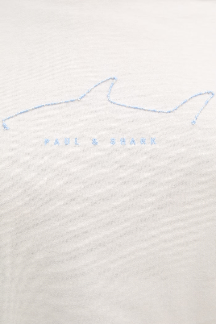 Bavlnené tričko Paul&Shark 26411033 biela