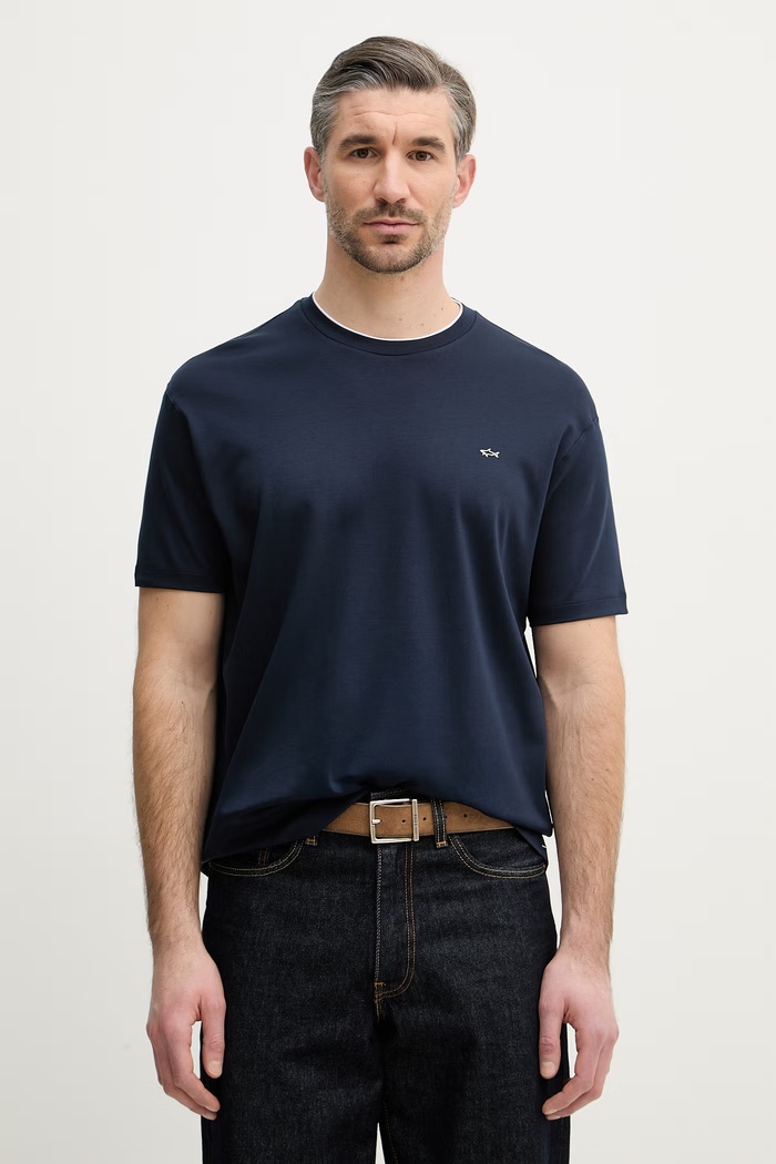 Paul&Shark tricou din bumbac imprimeu bleumarin 26411036