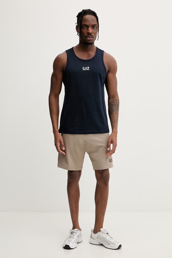 EA7 Emporio Armani maiou pentru bărbați, din bumbac AF10375.7M000295 bleumarin SS26
