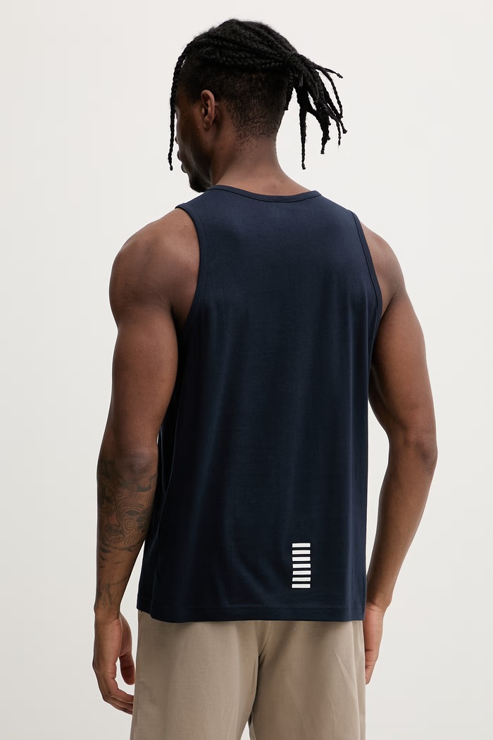 Îmbrăcăminte EA7 Emporio Armani maiou pentru bărbați, din bumbac AF10375.7M000295 bleumarin