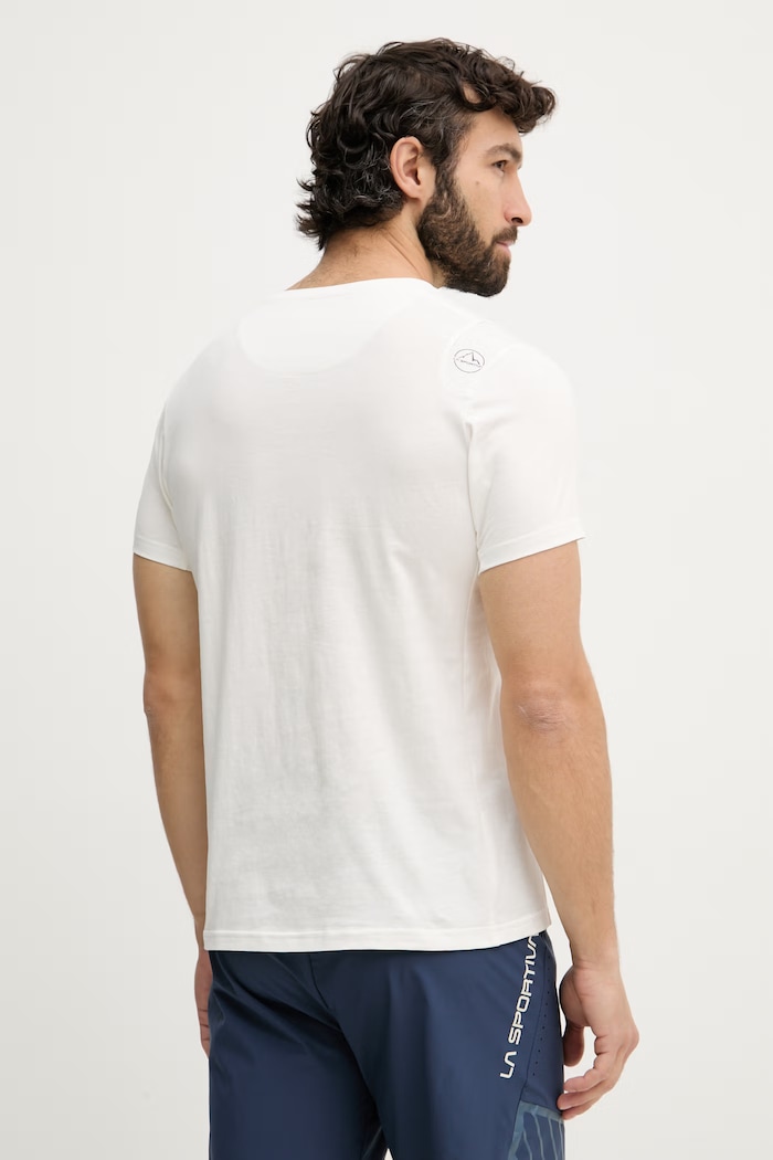 Odzież La Sportiva T-shirt sportowy męski bawełniany Trail ZACT165 beżowy